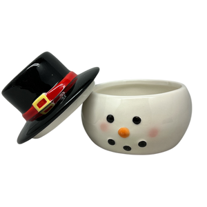 Snowman Covered Candy Dish