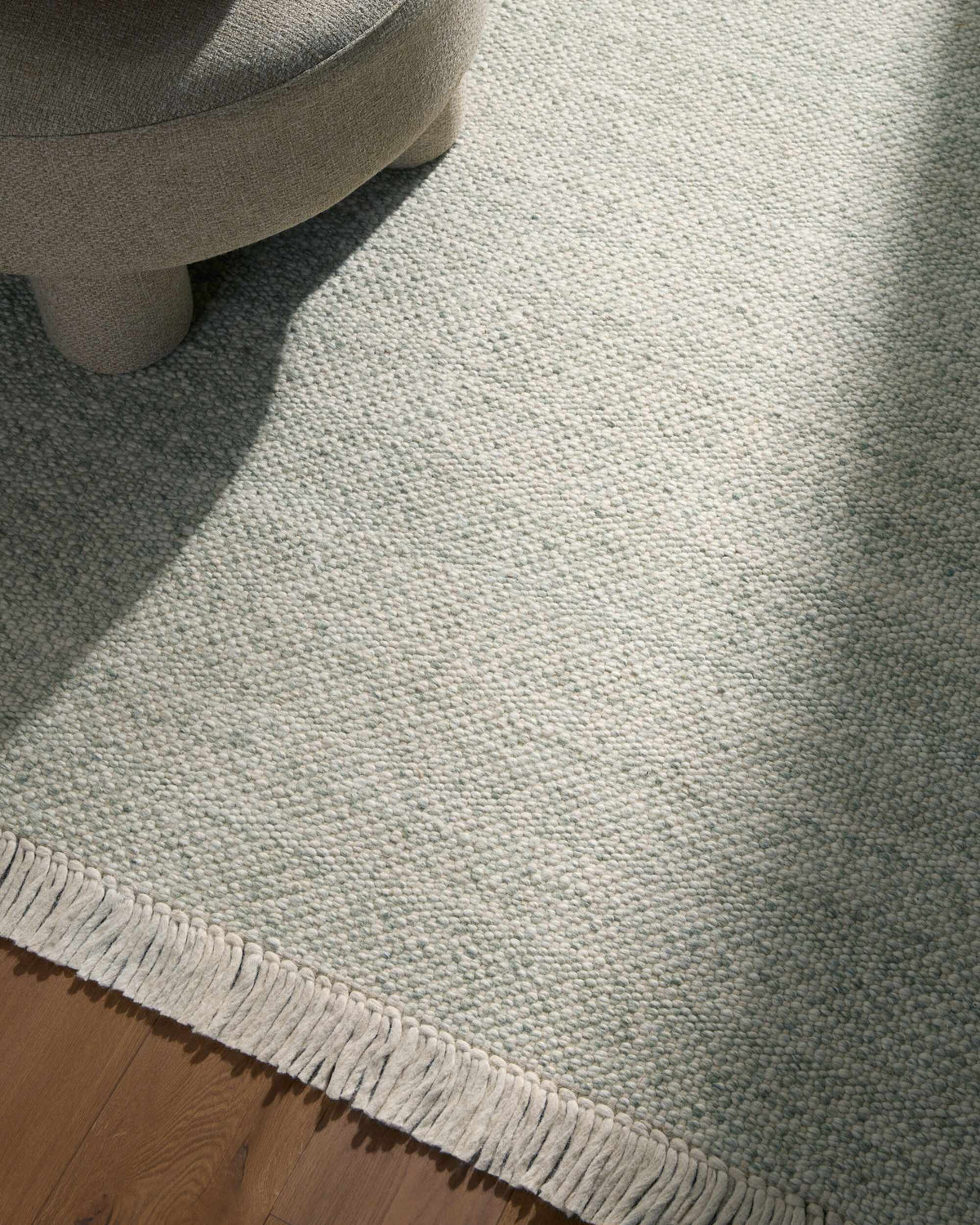Sorell Sage Textured Weave Cottage Farmhouse Wool Handmade Area Rug - Clearance