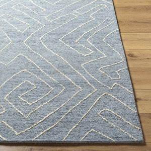 Raffi Slate Blue Area Rug - Clearance