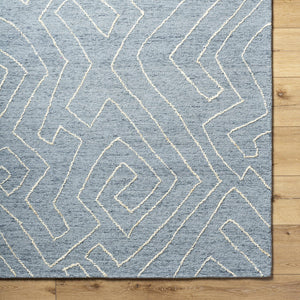 Raffi Slate Blue Area Rug - Clearance
