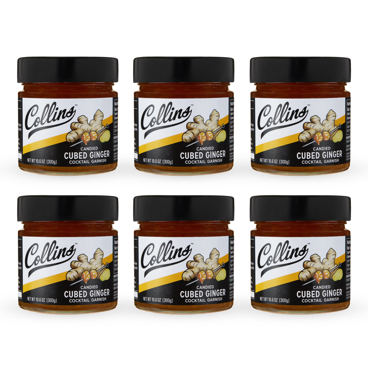 Candied Stem Ginger in Syrup 10.6 oz , Set of 6