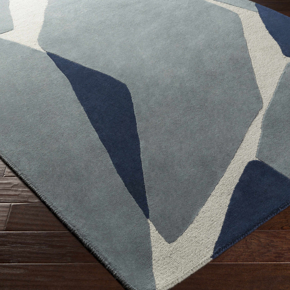 Robbins Modern Blue Wool Rug