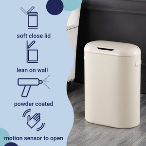 Robo kitchen slim oval motion sensor touchless trash can with touch mode - Tuesday Morning - Trash Cans & Wastebaskets