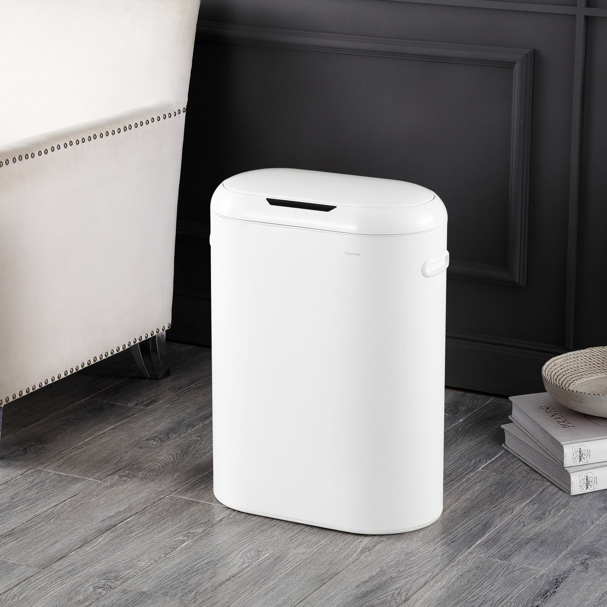 Robo kitchen slim oval motion sensor touchless trash can with touch mode - Tuesday Morning - Trash Cans & Wastebaskets