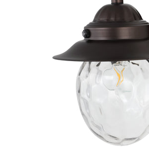 Rodanthe 1 - light farmhouse industrial iron/glass outdoor led sconce - Tuesday Morning - Wall Sconces