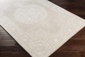 Roessleville Cream Wool Area Rug
