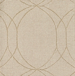 Rolfe Tan Circles Wool Rug - Clearance