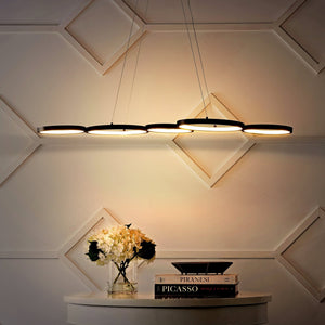 Roman 5 - light bohemian coastal iron linear integrated led pendant - Tuesday Morning - Pendants