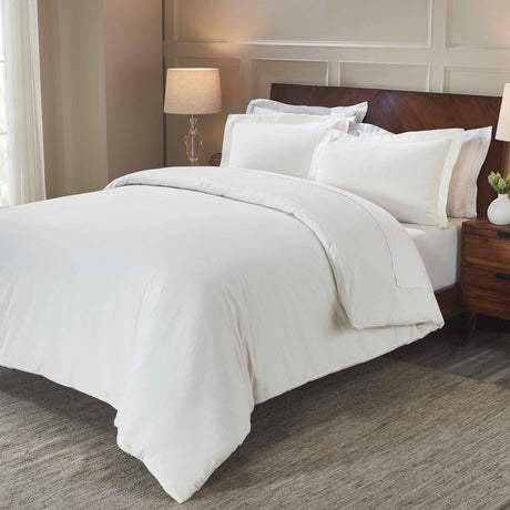 Rome Flannel Cotton Fuzzy Warm Solid Duvet Cover Set - Duvet Cover Set by Superior Brand