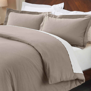 Rome Flannel Cotton Fuzzy Warm Solid Duvet Cover Set - Duvet Cover Set by Superior Brand