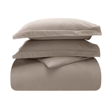Rome Flannel Cotton Fuzzy Warm Solid Duvet Cover Set - Duvet Cover Set by Superior Brand