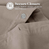 Rome Flannel Cotton Fuzzy Warm Solid Duvet Cover Set - Duvet Cover Set by Superior Brand