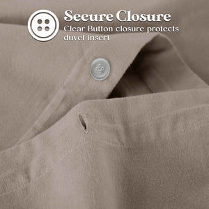 Rome Flannel Cotton Fuzzy Warm Solid Duvet Cover Set - Duvet Cover Set by Superior Brand