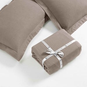 Rome Flannel Cotton Fuzzy Warm Solid Duvet Cover Set - Duvet Cover Set by Superior Brand