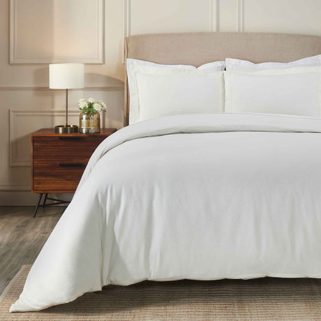 Rome Flannel Cotton Fuzzy Warm Solid Duvet Cover Set - Duvet Cover Set by Superior Brand