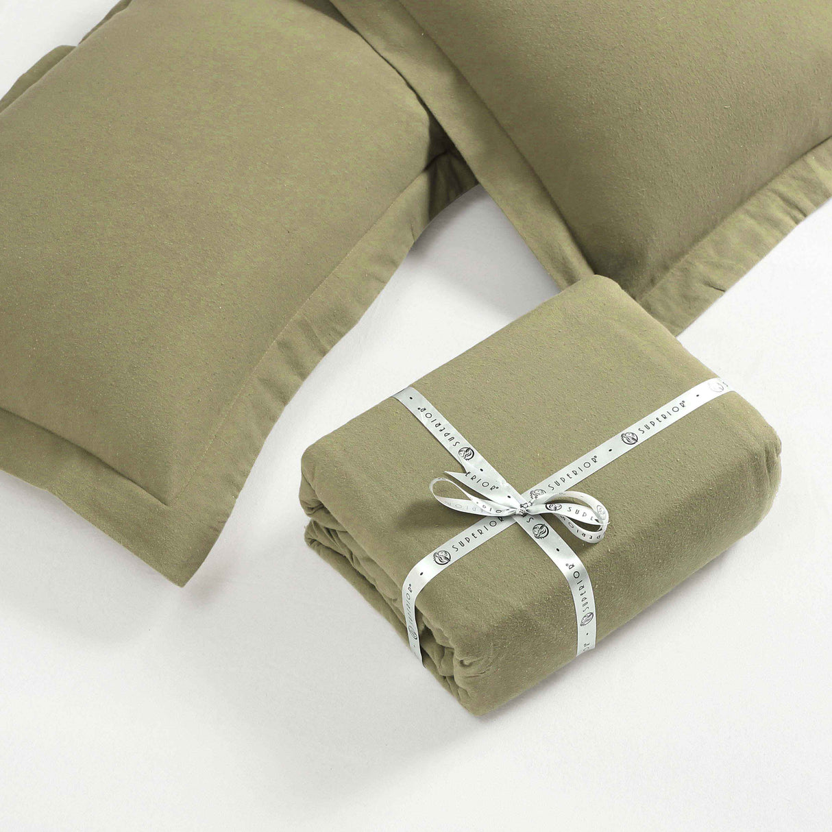 Rome Flannel Cotton Fuzzy Warm Solid Duvet Cover Set - Duvet Cover Set by Superior Brand