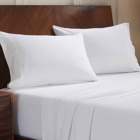Rome Flannel Cotton Solid Fuzzy Pillowcases, Set of 2 - Pillowcases by Superior Brand