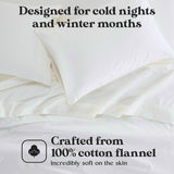 Rome Flannel Cotton Solid Fuzzy Pillowcases, Set of 2 - Pillowcases by Superior Brand