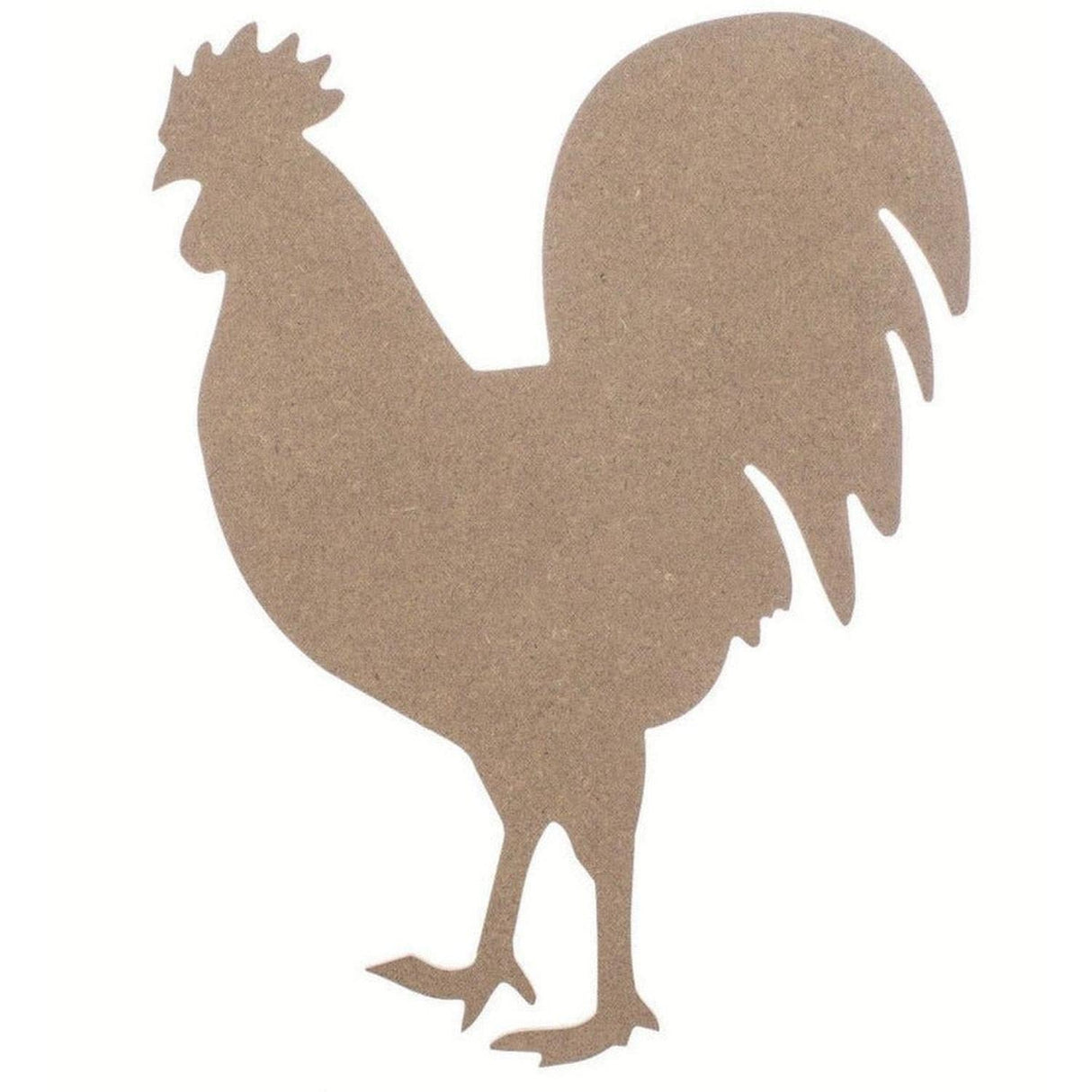 Rooster Shaped Unfinished Wood Cutout