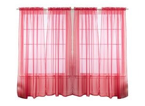 J&V Textiles 4-Pack Value: Solid Sheer Window Curtain Panels
