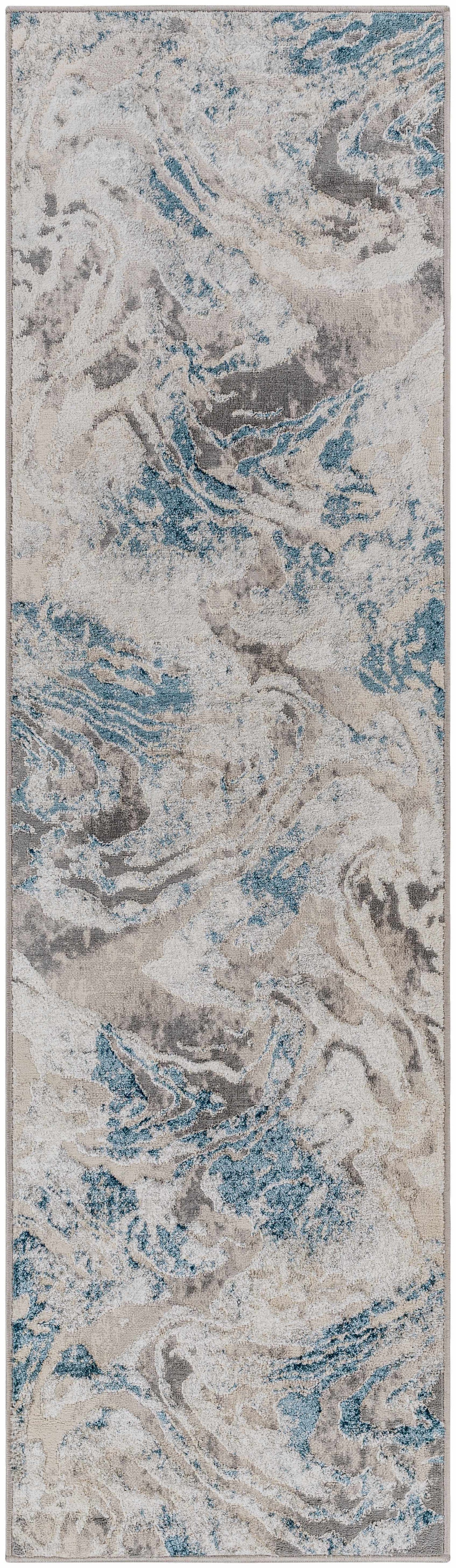 Rosthern Blue Marble Rug - Clearance