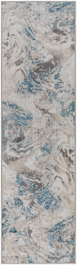 Rosthern Blue Marble Rug - Clearance