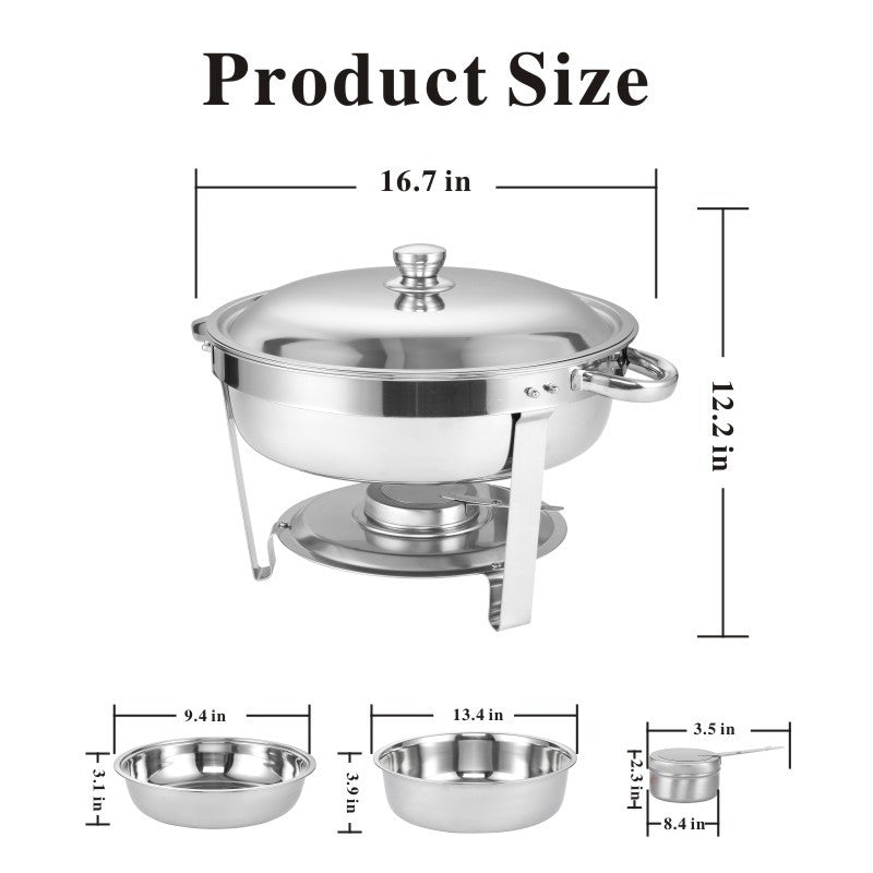 Round Buffet Catering Dish For Home and Outdoor 2 Pcs/ Sets - Tuesday Morning - Serving Platters