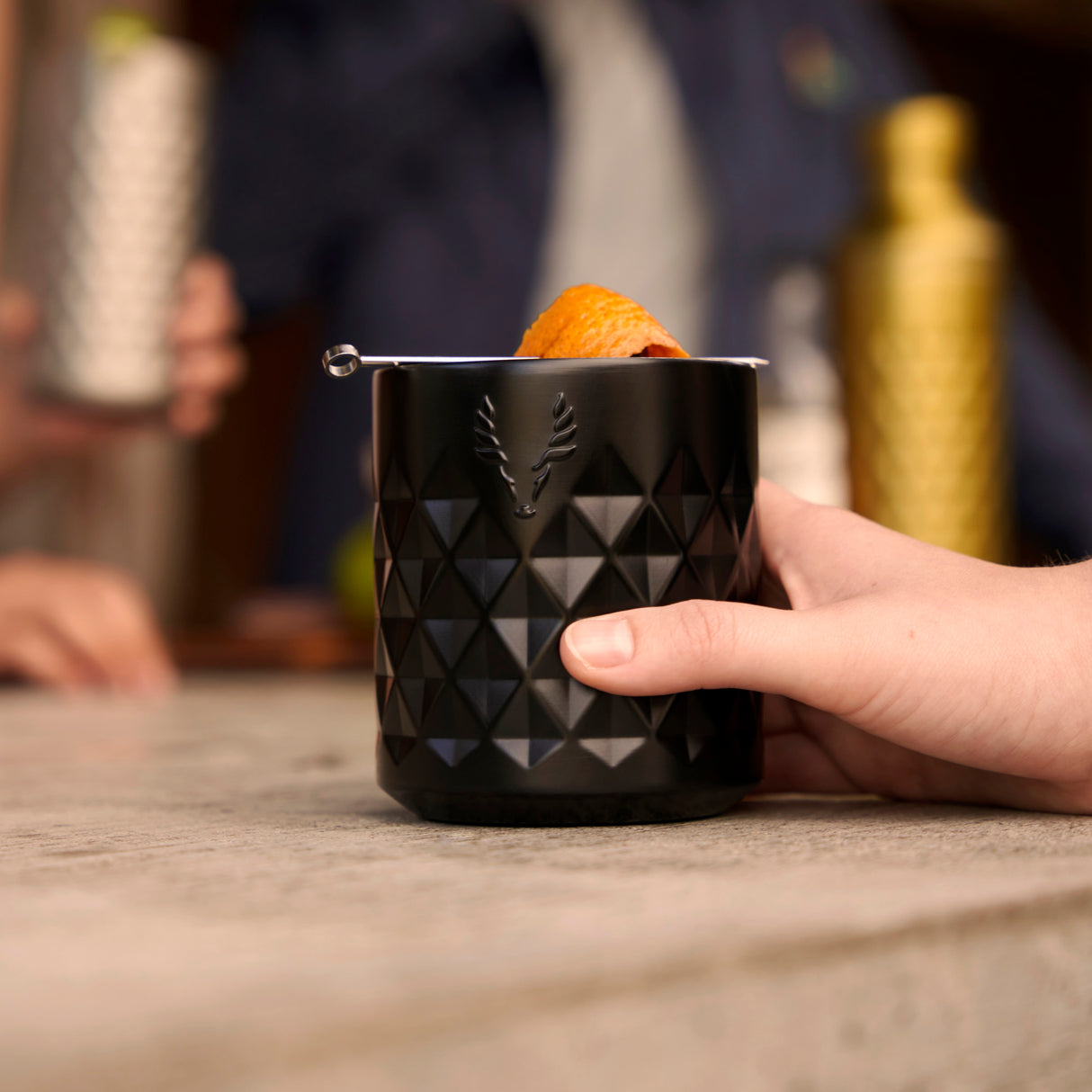 Paragon stainless steel rocks tumbler in obsidian viski®