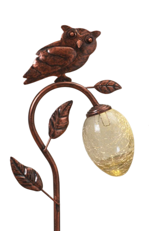 Solar-Powered Bronzed Animal Garden Stake -