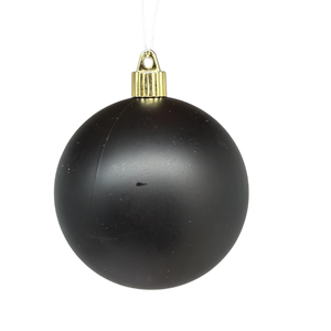 4.75" (120mm) Commercial Shatterproof Ball Ornament - Soot Black Matte