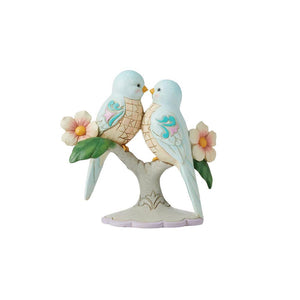Lovebirds on Floral Branches
