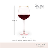 Rose crystal red wine glass set by twine®