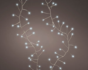 Compact Micro Garland String Lights - 100 LED - Cool White - Silver Wire