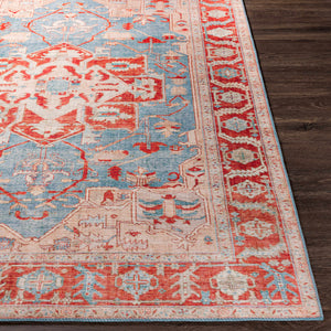 Ruskington Red&Pink Medallion Rug - Clearance