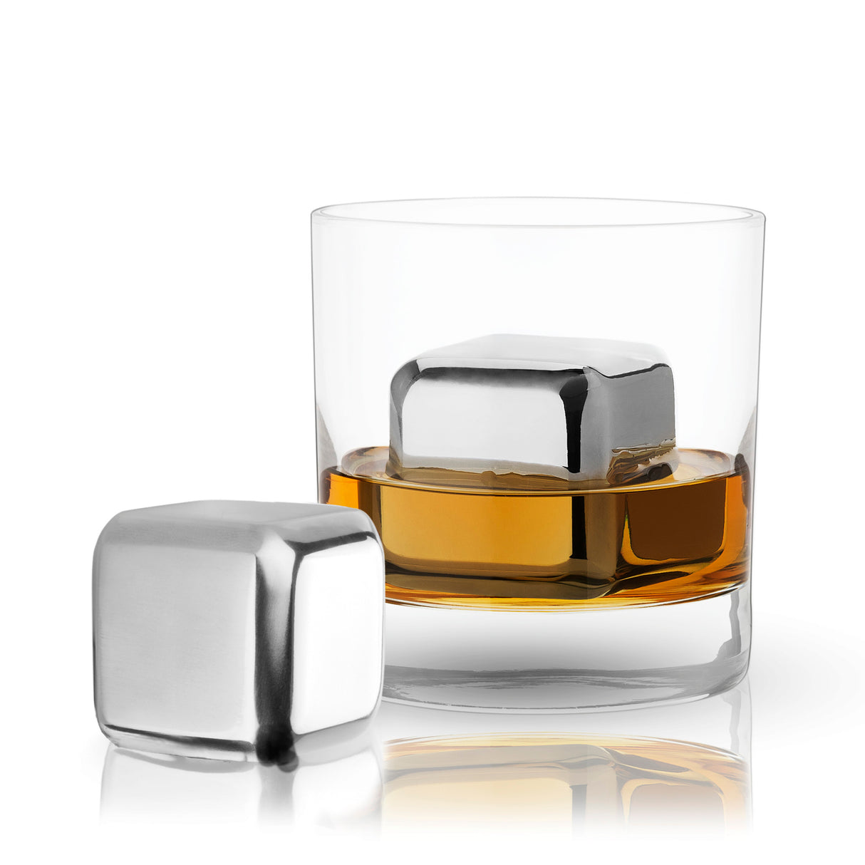 Glacier rocks® large stainless steel cubes viski®