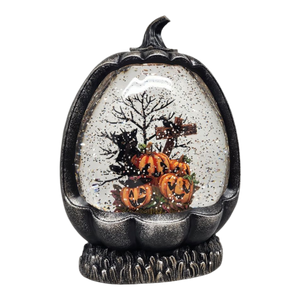 Pumkpin Patch Lighted Waterglobe Pumpkin