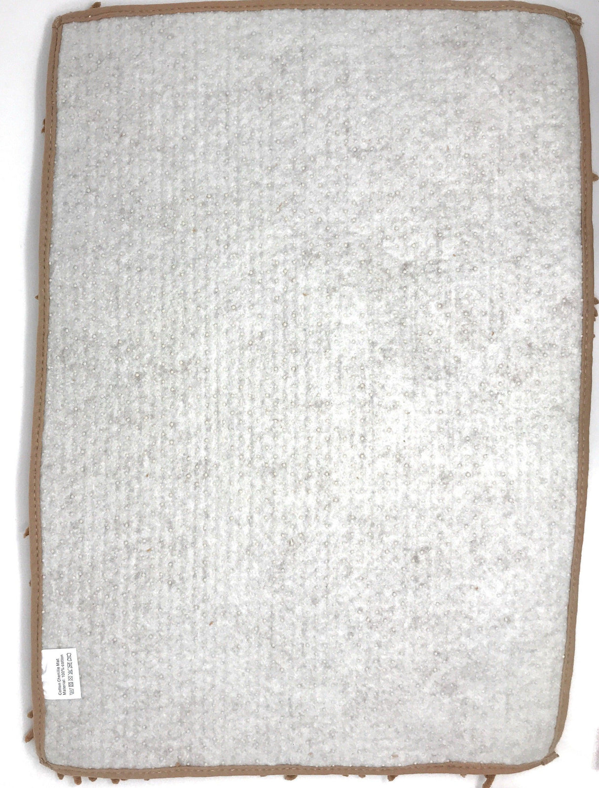DaDa Bedding Coffee Brown Shaggy Soft Chenille Noodle Carpet Rug Bath Mat