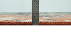 Rust and Blue Hand Knotted Traditional Medallion Mamluk Design Multi Size wool Rug