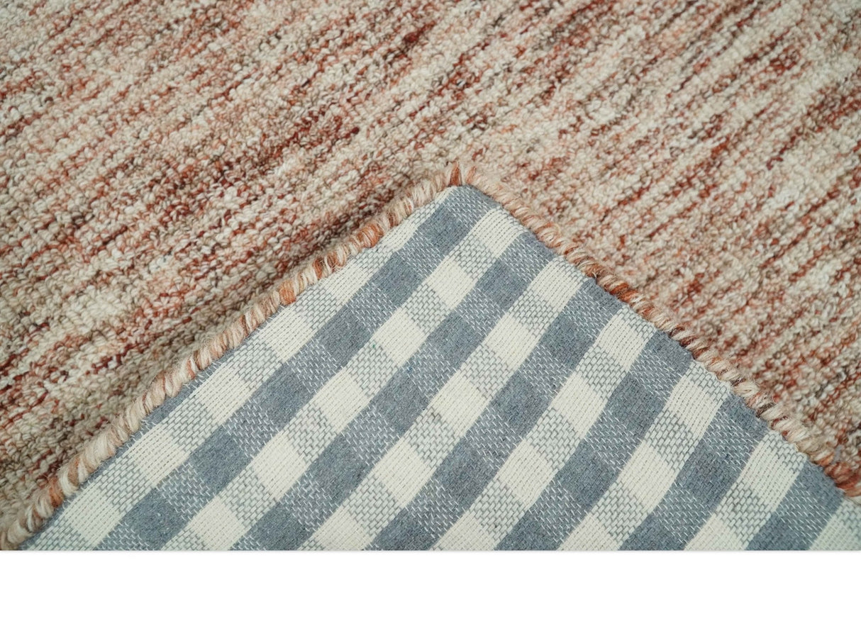 Rust and Ivory Abstract Layering Multi Size Area Rug