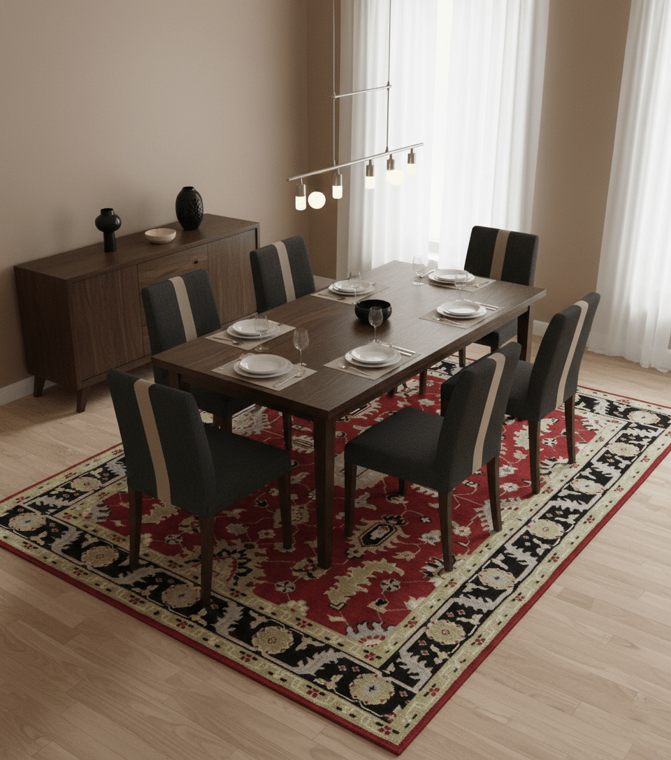 Rust, Olive and Black Hand Knotted Traditional Oriental Custom Made Wool Area Rug