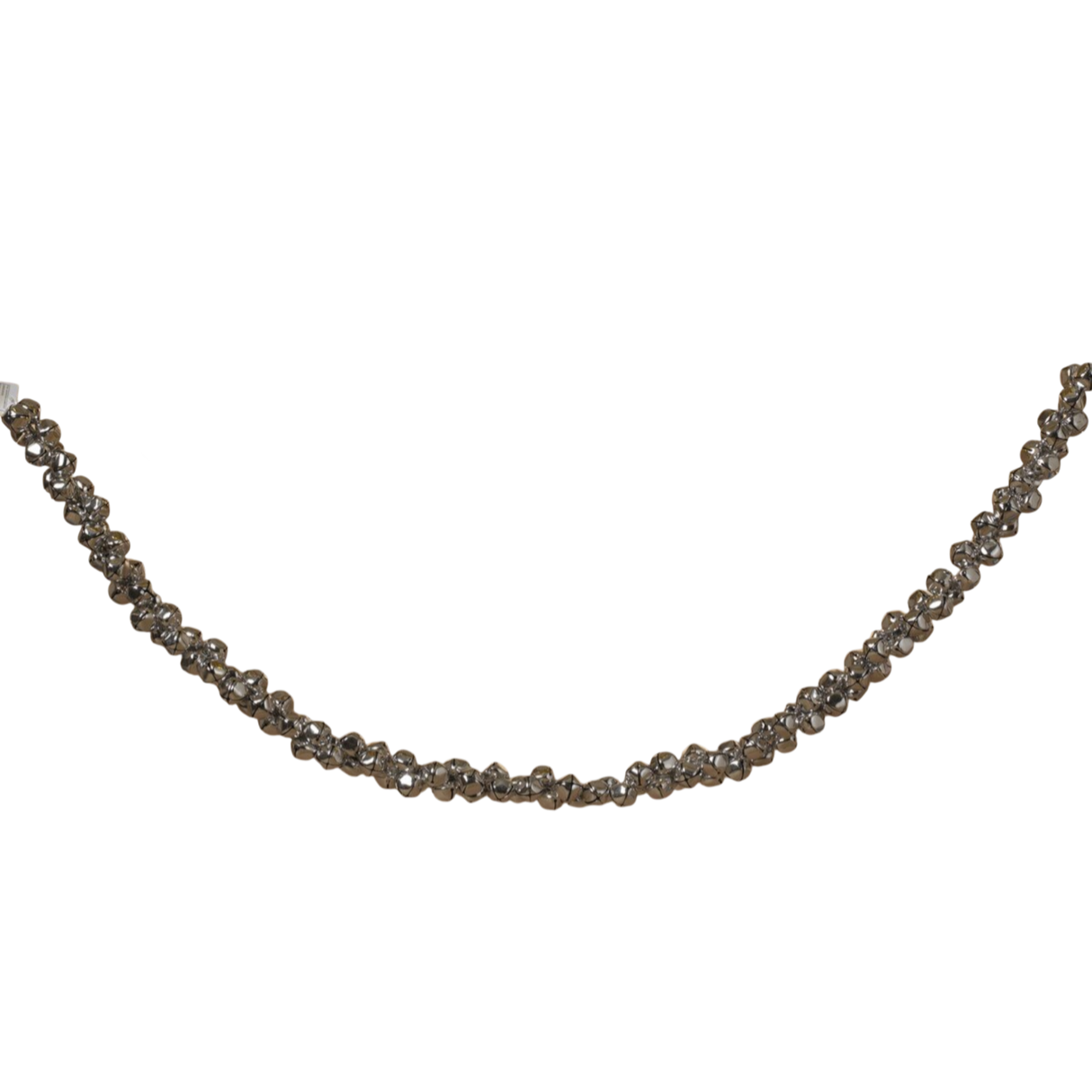 70 Inch Metal Jingle Bell Garland - Silver