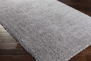 Tingly Solid Grey Shag Rug - Clearance