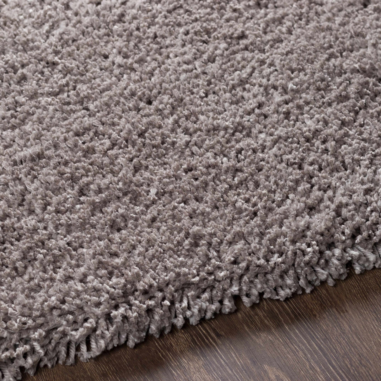 Tingly Solid Grey Shag Rug - Clearance