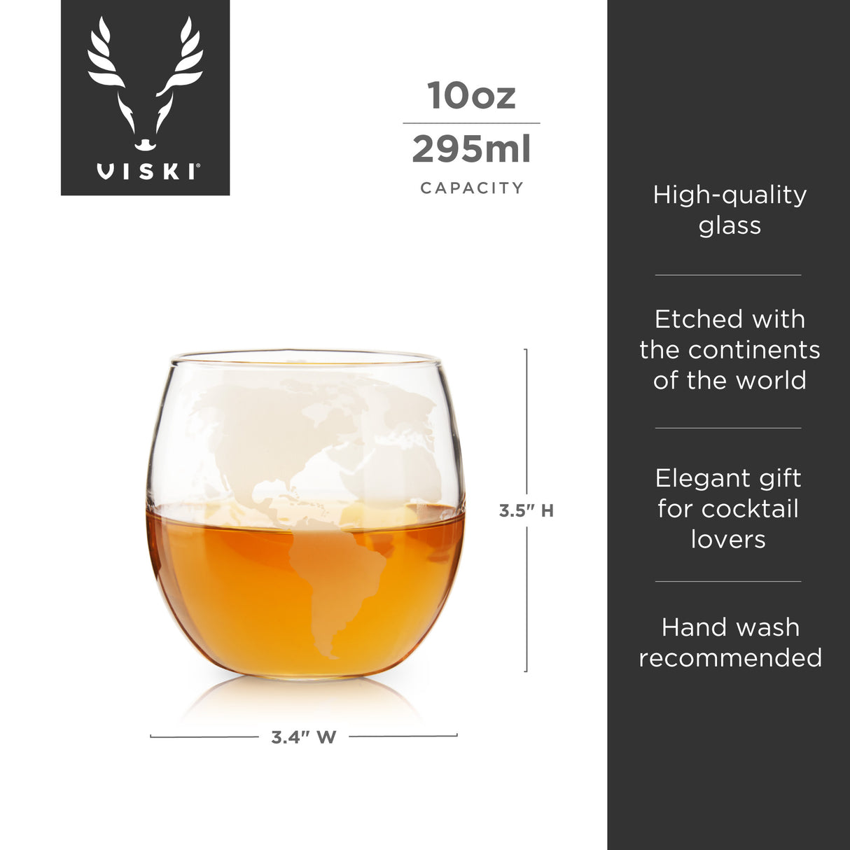 Globe whiskey tumblers by viski®
