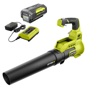 Open Box -  RYOBI 110 MPH 525 CFM 40-Volt Lithium-Ion Cordless Jet Fan Leaf Blower