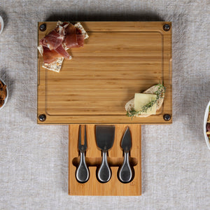 Concerto Glass Top Cheese Cutting Board & Tools Set