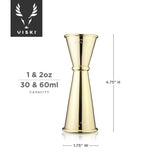Belmont large makoto jigger in gold viski®