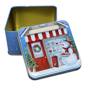 Festive Snowman Treat Tin - 4 Inch