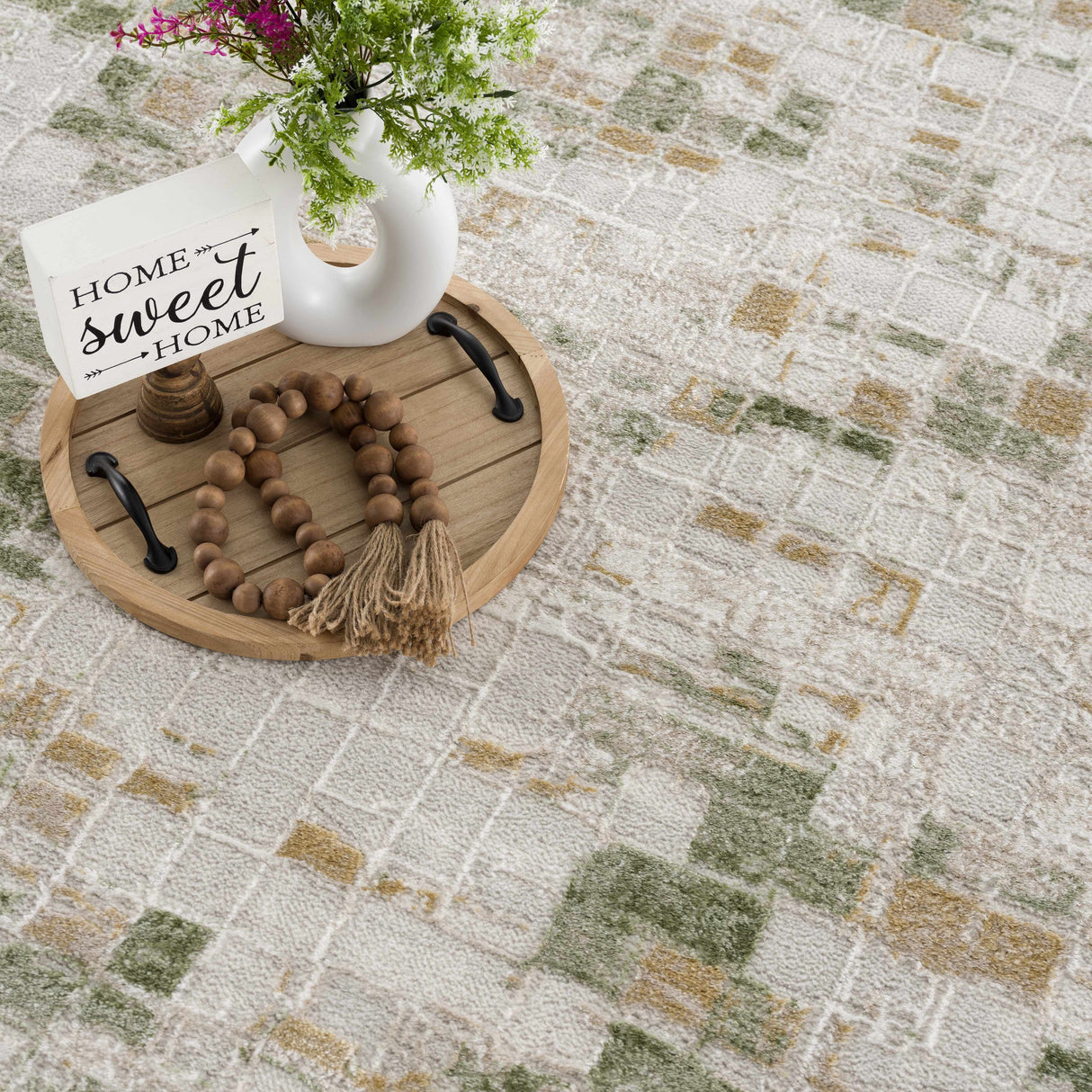 Liveri Green Mosaic Rug