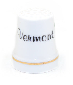 Vermont Ceramic Thimble - Covered Bridge